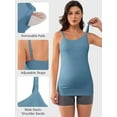 thumbnail image 3 of ANFERRY Maternity Tank Tops with Built in Bra Women Seamless Ribbed Camisole Scoop Neck Adjustable Straps Pregnancy Workout Top, 3 of 10