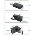 thumbnail image 3 of 90 Degree USB3.0/2.0 Adapter USB3.0/2.0 Female to Male Extension Coupler Connector Converter Extender Connector, 3 of 8