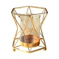 thumbnail image 1 of Fer Forgé Verre Transparent Vase Salon Décoration Ornement Moderne Rotation Jardin Fleurs Ornements, 1 of 14