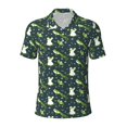 thumbnail image 2 of Daiia Green Frogs Pattern Men’s Polo Shirts,Solid Deck Shirt,Classic Fit, Breathable Cotton Polo for Casual and Sport Wear-XX-Large, 2 of 7