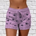 thumbnail image 2 of DHFJKG Womens Workout Shorts Summer Casual Drawstring High Waisted Star Printed Slim Fit Soft Yoga Shorts With Pockets Trendy Bottoms, 2 of 5