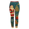 thumbnail image 5 of Christmas Leggings for Women Elastic High Waist Festive Print Soft Stretch Tight Pants Workout Yoga Pants, 5 of 6
