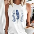 thumbnail image 4 of Mingw Tank Tops for Women Plus Size Women Sleeveless Summer Casual Tops Round Neck Printing Sleeveless Vest Tops, 4 of 6