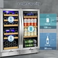 thumbnail image 4 of Tittla 15 Inch Dual Zone Wine Refrigerator and 15 Inch Beverage Refrigerator,Wine Cooler Holds 30 Bottles and 130 Cans for Kitchen Office, 4 of 10