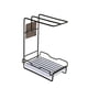 thumbnail image 2 of Estante de drenaje para cocina | Organizador sin perforaciones con bandeja | Almacenamiento colgante metálico para cocina y baño | Diseño que ahorra espacio | Con bandeja para goteo y gancho, 2 of 6