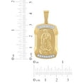 thumbnail image 3 of Men's 1/5 Ctw Lab-Grown Diamond Gold-Tone Stainless Steel Virgin of Guadalupe Medallion Pendant - Brilliance Fine Jewelry, 3 of 5