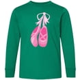 thumbnail image 3 of Inktastic Ballet Shoes, Ballet Slippers, Ballet Dance, Pink Long Sleeve Youth T-Shirt, 3 of 5