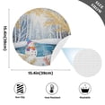 thumbnail image 5 of Round Grid Placemat ,One Sizex4, Round Placemat, PVC Plate Mat，15.4 Inch Non-Slip and Heat Resistant, Table Placemat, Dining Room Placemat Christmas Colored Hat Snowman, 5 of 7