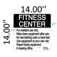 thumbnail image 2 of Fitness Center SIGN ( RUST Free Aluminium 14X14), 2 of 2