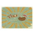thumbnail image 1 of Tiki Bar Cutting Board, Vintage Design Exotic Cocktail Aged Look Aloha Fun Party Print, Decorative Tempered Glass Cutting and Serving Board, Large Size, Almond Green Orange, by Ambesonne, 1 of 1