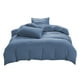 thumbnail image 2 of Juegos de colcha y cubrecama para todas las estaciones: juego de cama de 4 piezas, sábanas lavables de color liso, funda nórdica y fundas de almohada, sábanas de algodón lavado., 2 of 9