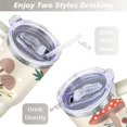 thumbnail image 5 of 40 OZ Mushroom Tumbler Gifts for Women Men Birthday Travel Cup Gifts for Daughter Mom Best Friend Travelers Insulated Stainless Steel Water Bottle with Handle, 5 of 7