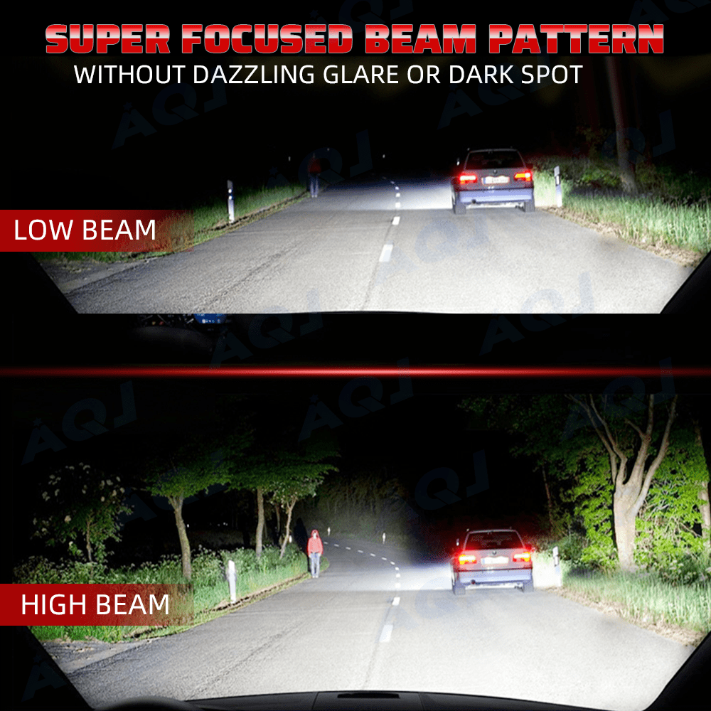 Compatible with Kia Optima 2016 2017 2018 2019 High Low Beam LED Headlight Set 4 Pack - 30,000LM 6500K Cool White 600% Ultra-Bright Bulb, Plug & Play