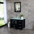 thumbnail image 5 of Walsport 36" Luxurious Bathroom Vanity and Sink Combo Cabinet with Clear Glass Vessel Sink and Faucet Pop Up Drain,Black, 5 of 5