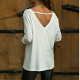 thumbnail image 3 of Babysbule Womens Long Sleeve Tops Women Fashion Loose Long Sleeve Casual T-Shirt Blouse Tops, 3 of 9