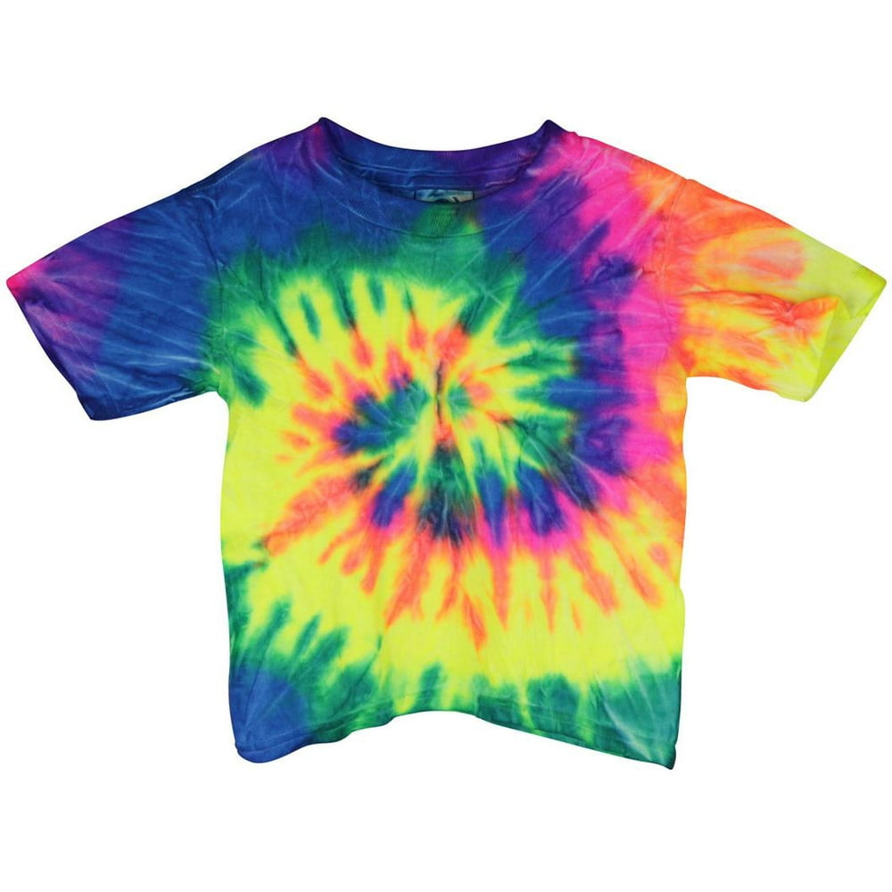 Colortone - Tie-Dye T-Shirt - Neon Rainbow - Toddler / 3T - Walmart.com ...