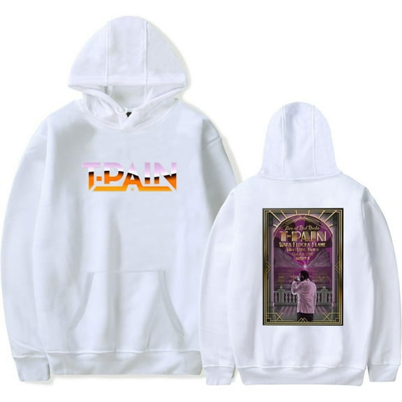 T-Pain 2025 Tour Merch Hoodie New Print Pullover Unisex Hip Hop Sweatshirt Streetwear