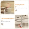 thumbnail image 3 of Wire Laundry Hamper Cart,80L Laundry Hamper Trolley with Pull Handle,White High Laundry Basket Cart for Laundry Room,Bathroom,Bedroom-White（23.6 * 15.75 * 28inch）, 3 of 10