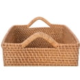 thumbnail image 3 of Loma Rectangular Decorative Rattan Storage Basket with Ear Handles, Small, 3 of 23