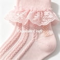 thumbnail image 4 of TELOLY 3Pairs Kids Socks,Age 10+ Ruffle Socks,Lightweight Fabric Lace Socks,Combination3, 4 of 7
