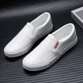 thumbnail image 3 of Zapatos de cuero de lujo de alta calidad para hombre, calzado informal blanco, mocasines cómodos sin cordones para hombre, zapatos para hombre, 3 of 5