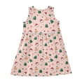 thumbnail image 4 of Girls Dress Santa Hat Bell Christmas Tree Sleeveless Dress for Girls Hem A-Line Casual Sundress, 4 of 7