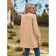 thumbnail image 6 of Women'S Crochet Open Cardigan Long Sleeve Cover Up Summer Shallow Khaki M, 6 of 7