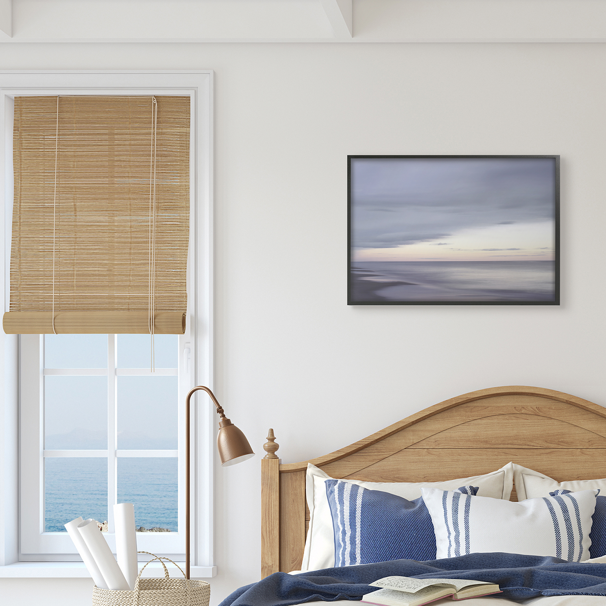 Stupell Industries Sunset Beach Soft Focus Hazy Clouds,16 x 20,Designed by Maggie Olsen
