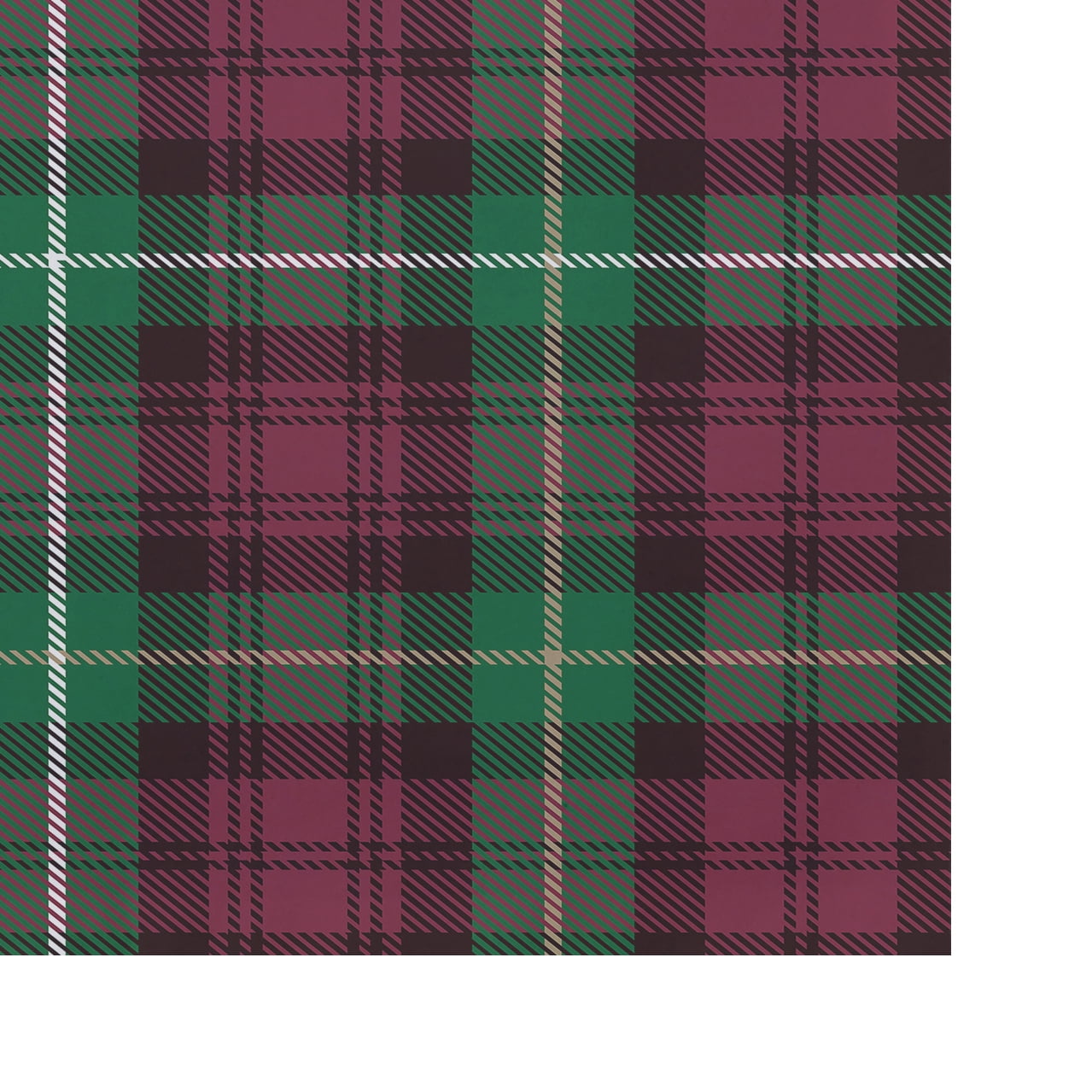 Simply Daisy Tartan Plaid 18 x 14 Inch Red Holiday Print Placemat (Set of 4)