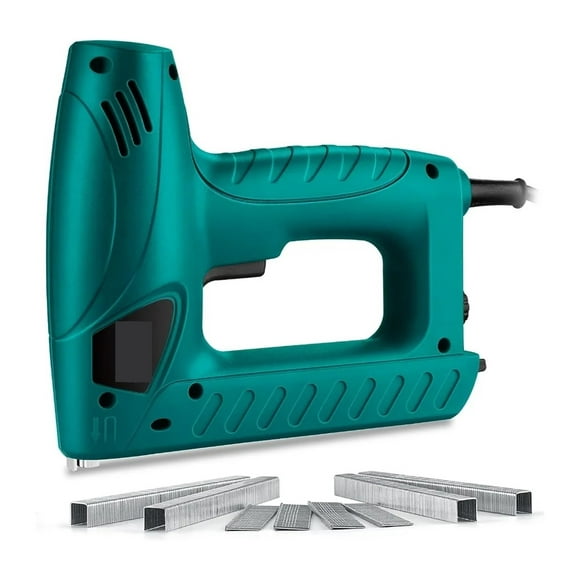 Electric Staple Gun, 2 In 1 Nail Gun Brad Nailer/Stapler With Contact Safety For Light Duty Upholstery, DIY And Home ,Adjustable