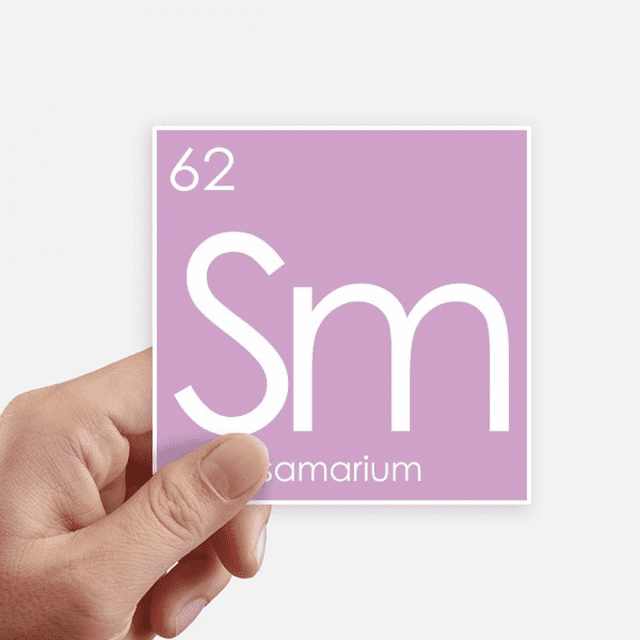 Chestry Elements Period Table Lanthanide Samarium Sm Sticker Square Waterproof Stickers Wallpaper Car Decal