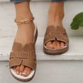 thumbnail image 5 of Censtreet Women Basic Plain Slippers Slip On Sandals Slides Casual Peep Toe Beach, 5 of 5