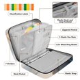 thumbnail image 4 of Haosy Accordion File Organizer Zipper Binder 500 Sheet 6-Tab Expanding File Folder Multi-Pocket 1.2 Inch 3 Ring Watercolor Soft Flowers, 4 of 7