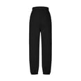 thumbnail image 4 of Hueook Womens Pants Stretch Active Pants Womens High Waisted Drawstring Sweatpants Casual Baggy Joggers Pants with Pockets Black 3X, 4 of 6