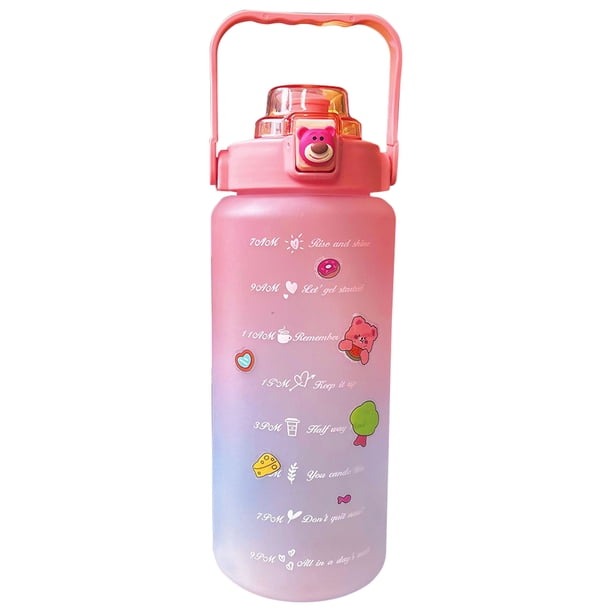 Escalada Botella de agua de gran capacidad de 2000 ml Vaso de plástico esmerilado a prueba de fugas (rosa) Tmvgtek Para Estrenar