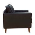 thumbnail image 5 of Leather Armchair - Modern Accent Chair - Small Space Living Room Seating - Black Top Grain Furniture, 5 of 6