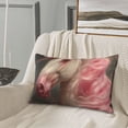 thumbnail image 5 of Lsque Haired White Horse Pattern Pillow Case – Soft & Cozy Throw Pillow Cover, Hypoallergenic Cushion Case for Sleeping Women with Envelope Closure-20"x30", 5 of 6