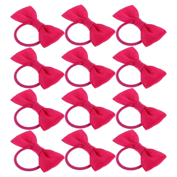 PBPBOX 25Pcs Red Bow Hair Ties Elastic Scrunchies with Durable Soft Material for Daily Wear