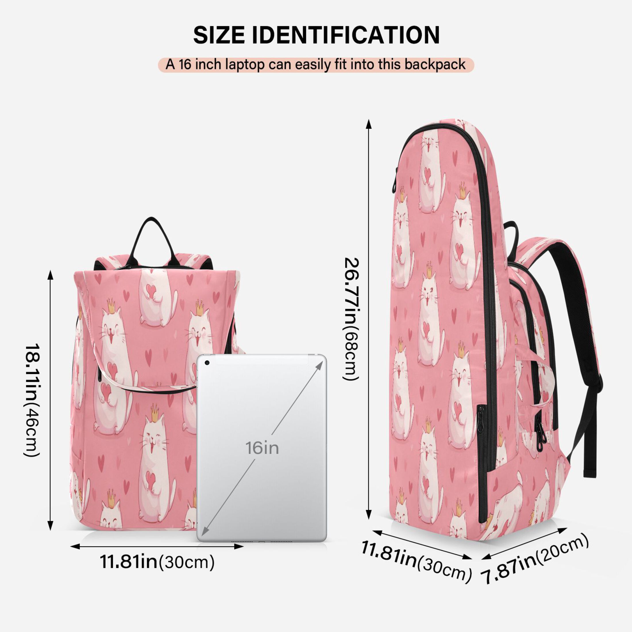2 Racquet Holder Tennis Backpack Tennis Racket Covers Gym Bags White Fat Cat