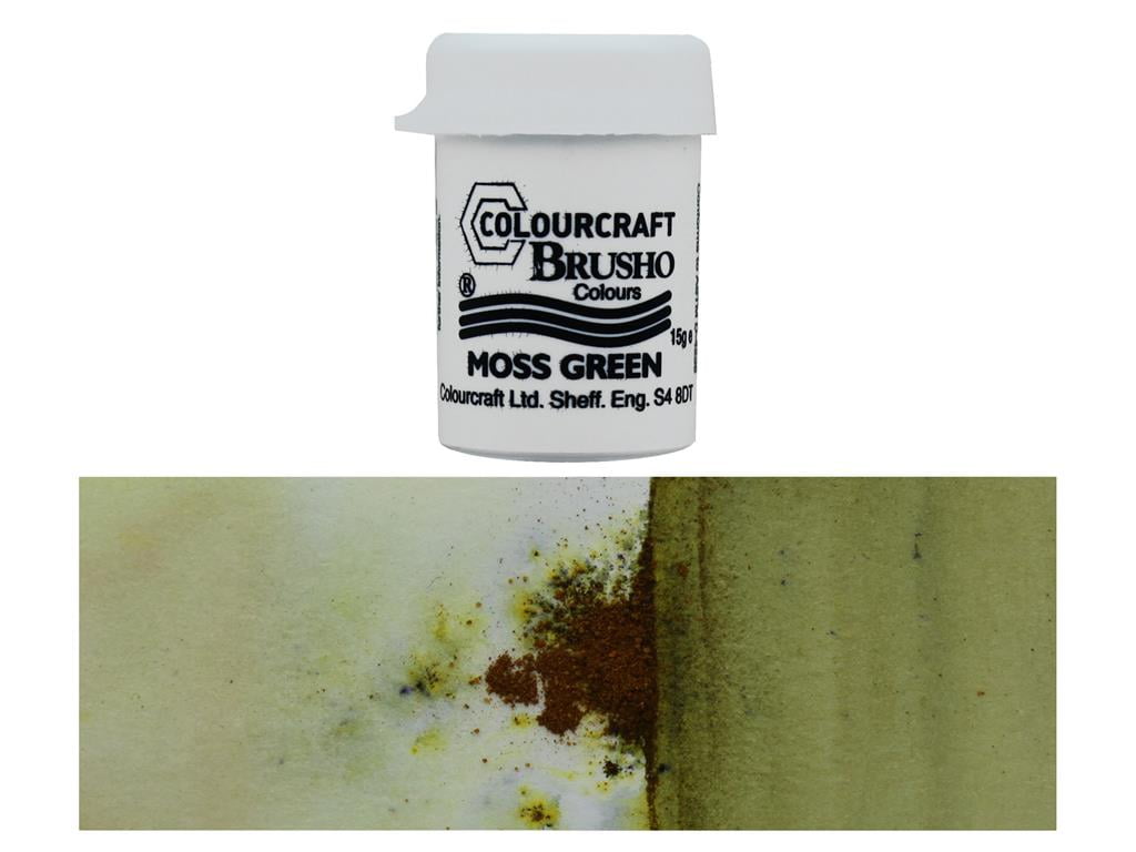 Brusho Crystal Colour 15g-Moss Green