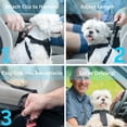 thumbnail image 4 of Dog Seat Belt Pet Dog Cat Car Seatbelt Safety - Elastic Adjustable Harness Shock Protector Safety Belts Leash - Heavy Duty Nylon - Universal Fit, 4 of 7