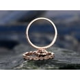thumbnail image 6 of HeartsAndYou 2ct Natural Red Garnet Bridal Set Stylish Band Halo Ring 14k SOLID Rose Gold, 6 of 9
