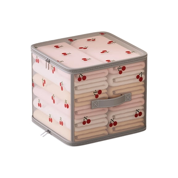 Foldable Clothes Storage Box Large Capacity Fabric Organizer with Lid for Sweaters Blankets Pants Bedroom Closet Wardrobe Storage Bin