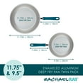 thumbnail image 2 of Rachael Ray Create Delicious 9.5" and 11.75" Aluminum Nonstick Frying Pan Set, , Teal, 2 of 9