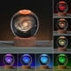 thumbnail image 3 of Crystal Color Night Light with Carved Crystal Ball Inside, Luminous Ornament, Starry Gift with Wooden Base, 3 of 5