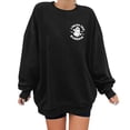 thumbnail image 3 of VBARHMQRT Chandails à Capuche pour Femmes Imprimé Lettre Col Rond Chandail Sans Capuche Chandail en Molleton Automne Manches Longues Chandails en Molleton Haut Blouse, 3 of 5