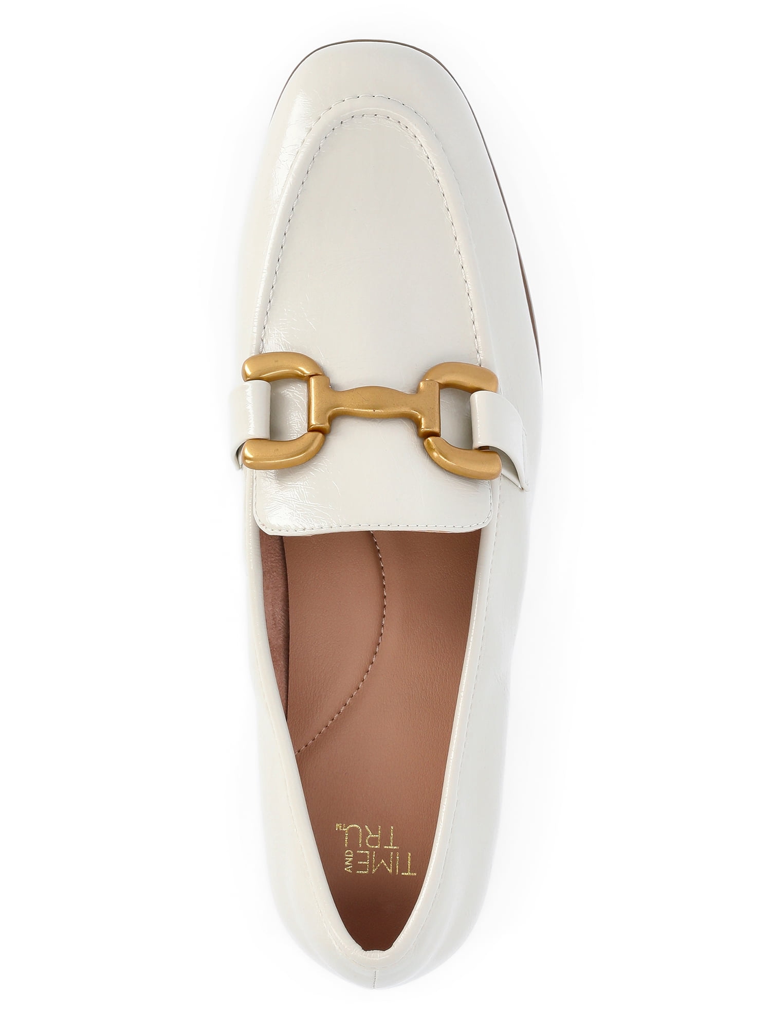 Time and Tru Women's Faux Leather Buckle Loafers