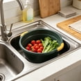 thumbnail image 2 of Laundry Basin,Thickened Large Capacity Deep Basin with Dual Comfort Grip Handles for Kitchen Sink Laundry 5.51x14.17 Inch,Green, 2 of 6