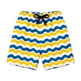 thumbnail image 2 of OSOLU Boys Athletic Shorts Summer Beach Breathable Colorful Striped Drawstring Elastic Waist Loose Fit Running Shorts For Kids 2-14Y, 2 of 3
