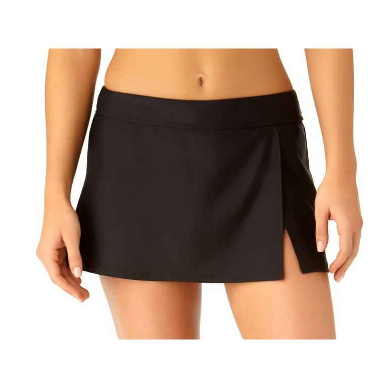 Catalina Women s Black Skirted Swim Bottom Walmart